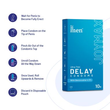 ForMen: JoyMax Ultra Thin Delay Condoms - 10Sachets