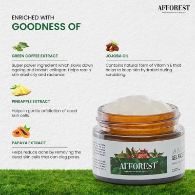 AFFOREST: Green Coffee Gel Face Scrub  - 50gm