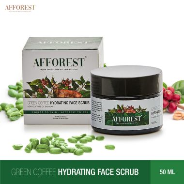 AFFOREST: Green Coffee Hydrating Face Scrub  - 50gm