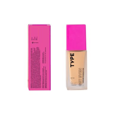 Type Beauty: Get Even, Serum Foundation, For Dark Spots & Dullness Spf 50, Pa++++ - Chai - 30Ml