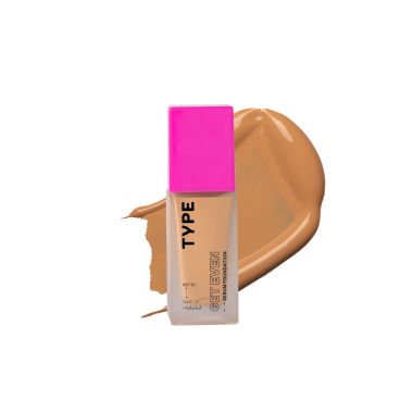 Type Beauty: De Crease Serum Foundation For Fine Lines & Wrinkles Spf 50, Pa ++++ - Toffee - 30Ml