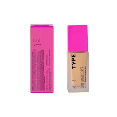 Type Beauty: De Crease Serum Foundation For Fine Lines & Wrinkles Spf 50, Pa ++++ - Almond - 30Ml