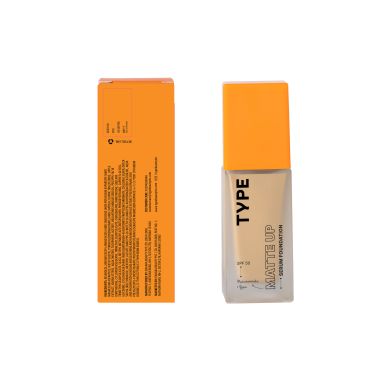 Type Beauty: Matte Up Serum Foundation For Oily & Acne Prone Skin Spf 50, Pa++++ - Biscotti - 30Ml