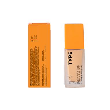 Type Beauty: Matte Up Serum Foundation For Oily & Acne Prone Skin Spf 50, Pa++++ - Chai - 30Ml