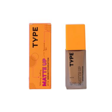 Type Beauty: Matte Up Serum Foundation For Oily & Acne Prone Skin Spf 50, Pa++++ - Cocoa - 30Ml