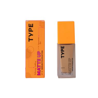 Type Beauty: Matte Up Serum Foundation For Oily & Acne Prone Skin Spf 50, Pa++++ - Java - 30Ml