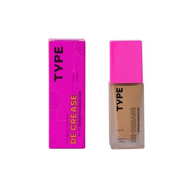 Type Beauty: De Crease Serum Foundation For Fine Lines & Wrinkles Spf 50, Pa ++++ - Java - 30Ml