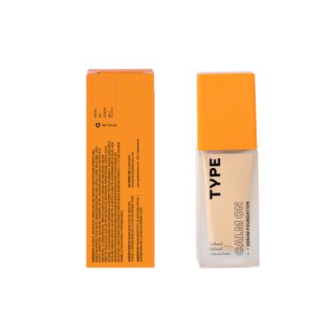 Type Beauty: Calm On Serum Foundation For Sensetive Skin & Redness - Latte - 3Oml
