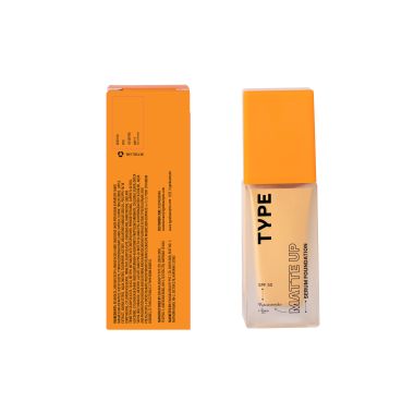 Type Beauty: Matte Up Serum Foundation For Oily & Acne Prone Skin Spf 50, Pa++++ - Maple - 30Ml