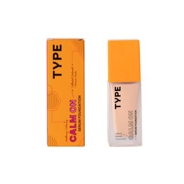 Type Beauty: Calm On Serum Foundation For Sensetive Skin & Redness - Peanut - 3Oml