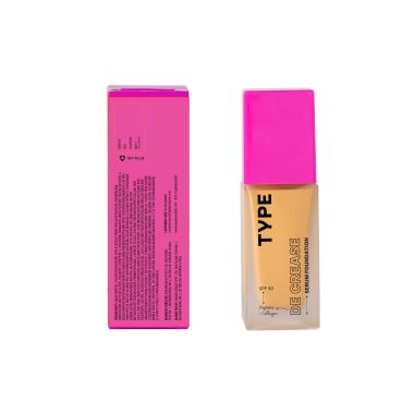 Type Beauty: De Crease Serum Foundation For Fine Lines & Wrinkles Spf 50, Pa ++++ - Tiramisu - 30Ml