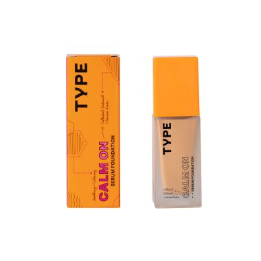 Type Beauty: Calm On Serum Foundation For Sensetive Skin & Redness - Toffee - 3Oml