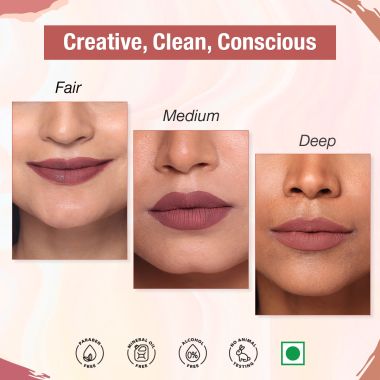 TNW - The Natural Wash: Matte Velvet Longstay Liquid Lipstick - 05- Plumberry - 5ml