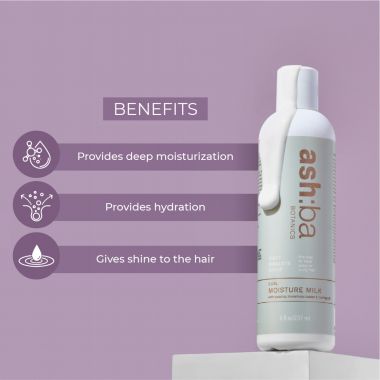Ashba Botanics: Curl Moisture Milk For Curly Wavy Hair - 237ml