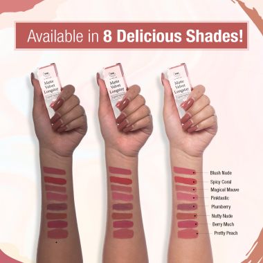 TNW - The Natural Wash: Matte Velvet Longstay Liquid Lipstick - 05- Plumberry - 5ml