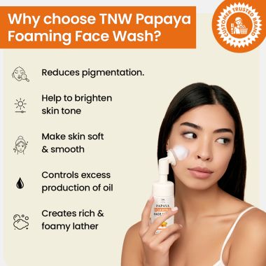 TNW - The Natural Wash: Papaya Foaming Face Wash-100ml