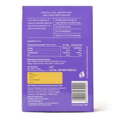 Honey Twigs: Himalayan Multiflora Honey - 240gm - 30 Sachets