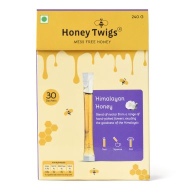 Honey Twigs: Himalayan Multiflora Honey - 240gm - 30 Sachets