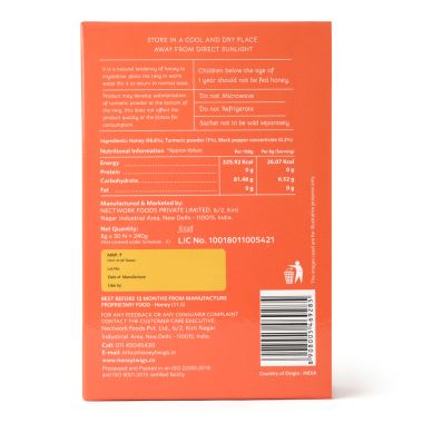 Honey Twigs: Honey Twigs Turmeric Honey and Lakadong Black Pepper - 240gm - 30 Sachets