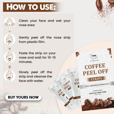 TNW - The Natural Wash: Coffee Peel Off Nose Strips