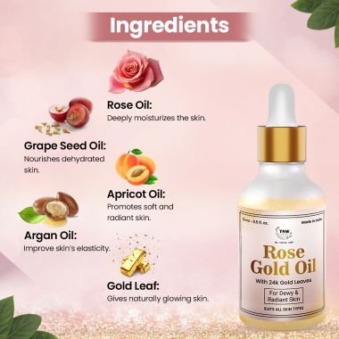 TNW - The Natural Wash: Rose Gold Oil- 15ml