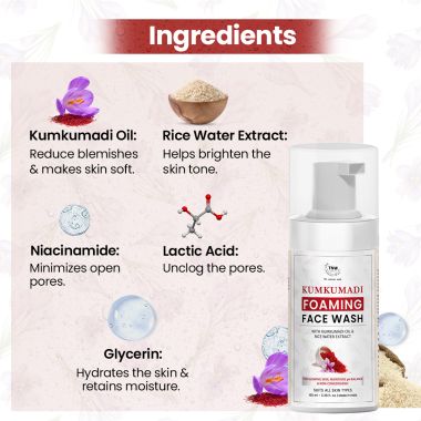 TNW - The Natural Wash: Kumkumadi Foaming Facewash-100ml