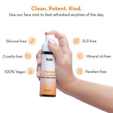 Plush: High on Collagen Face Mist with Niacinamide & Aloe vera extract - 100 ml