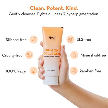 Plush: High on Collagen Gentle Face Wash with Niacinamide - 100ml