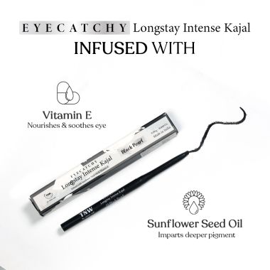TNW - The Natural Wash: Eyecatchy Longstay Intense Kajal - 0.3gm