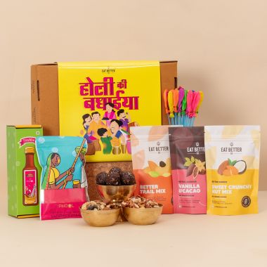 Eat Better: Happy Holi Gift Box - Dry Fruits, Organic Gulaal, Thandai and more