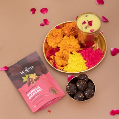 Eat Better: Holi Celebration Hamper - Organic Gulaal, Thandai, Dry-Fruits and more
