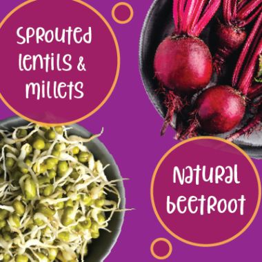 Gladful: Beetroot Protein Sprouted lentils & millets Instant Chilla  Dosa Mix - 200 gm (Pack of 2)