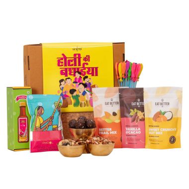 Eat Better: Happy Holi Gift Box - Dry Fruits, Organic Gulaal, Thandai and more