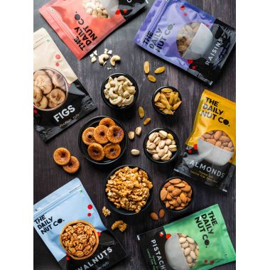 The Daily Nut Co.: California Almond, Cashew, Pista, Raisins, Figs, Walnuts Super Saver Pack