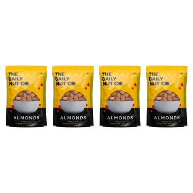 The Daily Nut Co.: Premium California Almonds - Pack of 4 - 200gm each