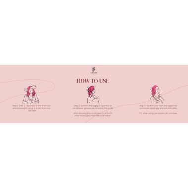 Curl Cure: Travel Kit - Shampoo , Deep Conditioner & Curl Cream- 50gm
