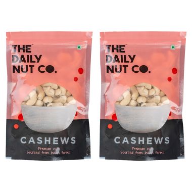The Daily Nut Co.: Premium Cashews - Pack of 2 - 200gm each