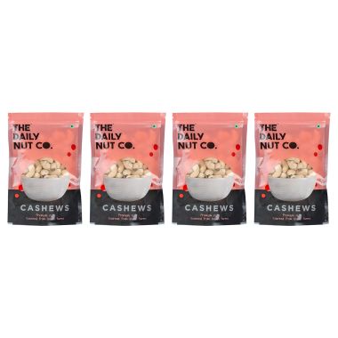 The Daily Nut Co.: Premium Cashews - Pack of 4 - 200gm each