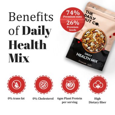 The Daily Nut Co.: Daily Health Mix & Daily Seed Mix Combo - Pack of 2 - 250gm each