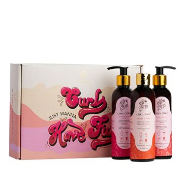 Curl Cure: 3 Step Curl Routine - Shampoo, Deep Conditioner & Curl Cream - 200ml each