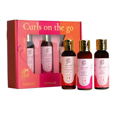 Curl Cure: Travel Kit - Shampoo , Deep Conditioner & Curl Cream- 50gm