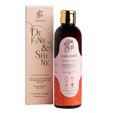 Curl Cure: Define and Shine Curl Cream with Shea Butter & Aloe Vera - 200ml