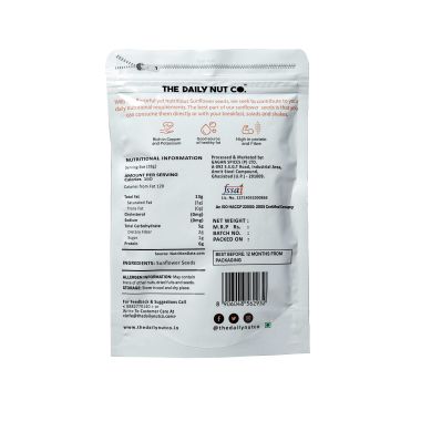 The Daily Nut Co.: Premium Sunflower Seeds - Pack of 2 - 250gm each