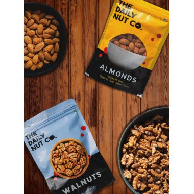 The Daily Nut Co.: California Almond & Walnut Wisdom Combo - Pack of 2 - 200gm each