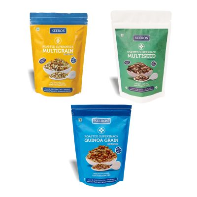 Keeros: Healthy Roasted Super Snack - Combo of 3 (2x250g+200g)