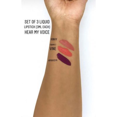 Tinge: Hear My Voice Matte Lipstick (Set of 3)