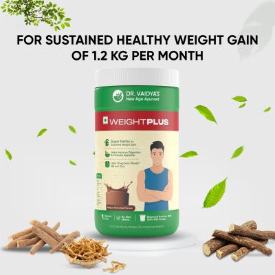 Dr Vaidya's: Weight Plus with 6 Superherbs for Healthy Weight Gain - 500gm