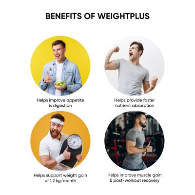 Dr Vaidya's: Weight Plus with 6 Superherbs for Healthy Weight Gain - 500gm