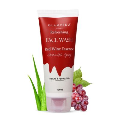Glamveda: Red Wine Advance Anti Ageing Face Wash - 100ml