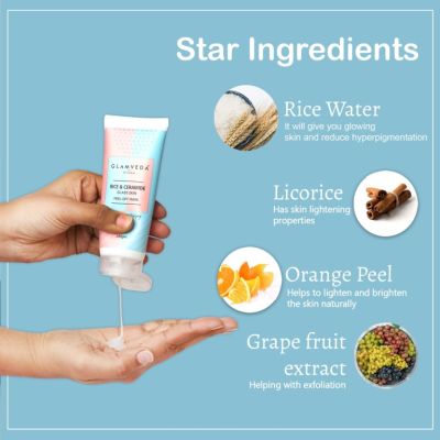 Glamveda: Rice & Ceramide Korean Glass Skin Peel off Mask - 100gm